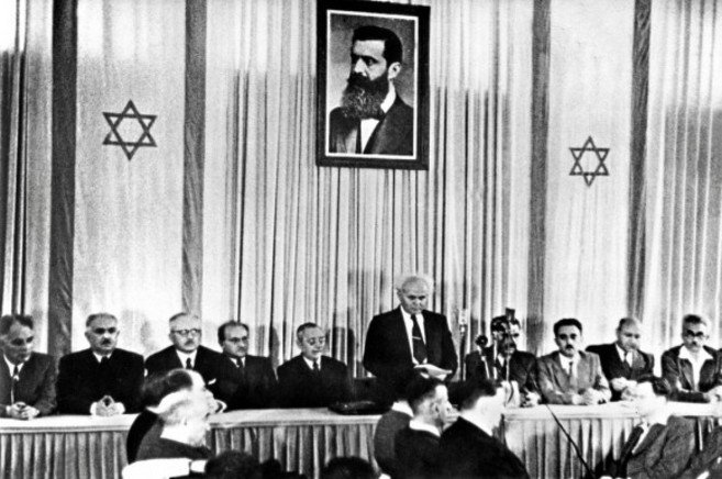 Proclamación del Estado de Israel en 1948
